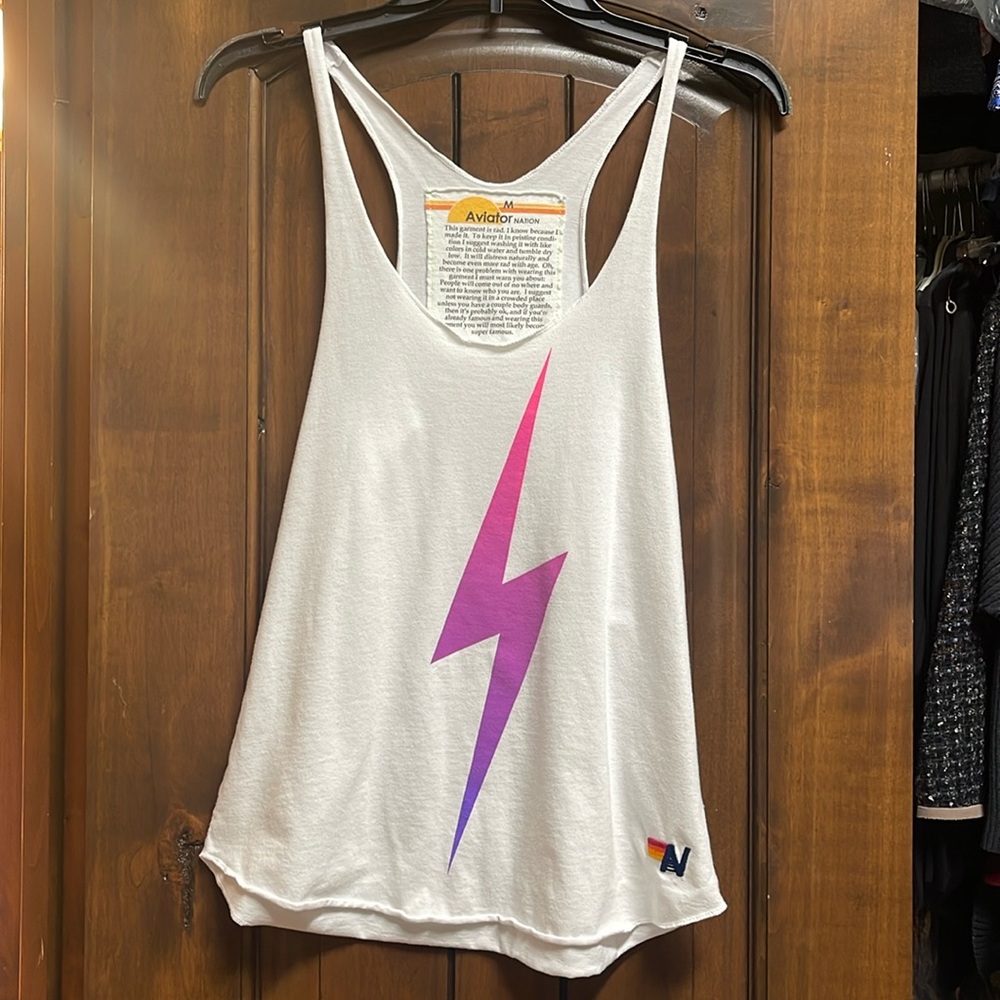 Aviator Nation tank tee. Size M. Only worn once!
